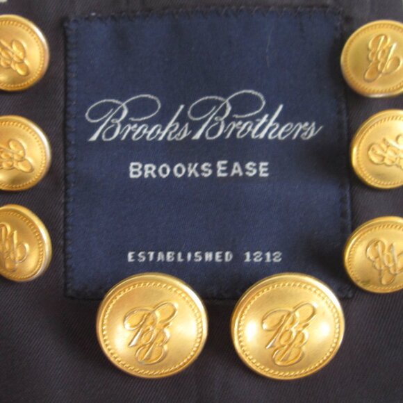 Brooks Brothers 8 Blazer Replacement Buttons Double B Logo Gold Tone Preppy - Picture 7 of 7